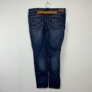 Silver Aiko Jeans High Skinny Fit. Size 34 with 27” inseam.